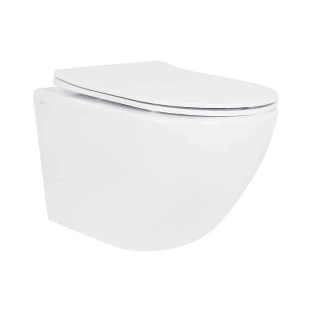 Унитаз подвесной Qtap Jay безободковый с сиденьем Soft-close QT07335175W, фото  | SNABZHENIE.com.ua