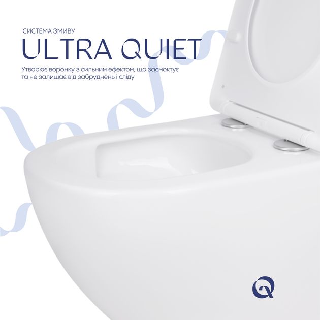 Унитаз подвесной Qtap Jay безободковый с сиденьем Soft-close QT07335175W, фото , зображення 5 | SNABZHENIE.com.ua Унитаз подвесной Qtap Jay безободковый с сиденьем Soft-close QT07335175W, фото , зображення 5 | SNABZHENIE.com.ua