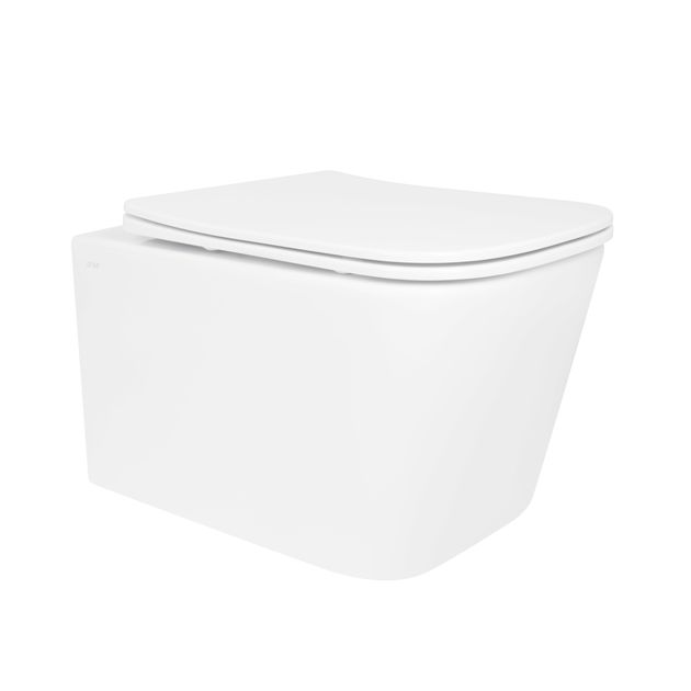 Унитаз подвесной Qtap Crow безободковый с сиденьем Soft-close QT05335170W, фото  | SNABZHENIE.com.ua