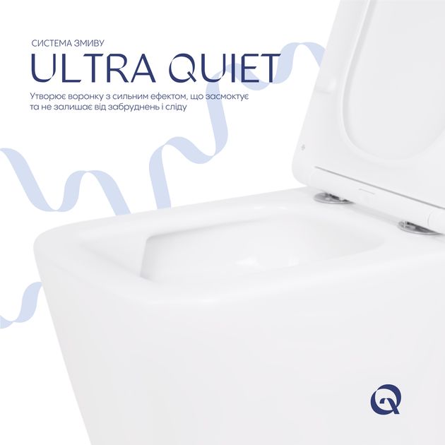 Унитаз подвесной Qtap Crow безободковый с сиденьем Soft-close QT05335170W, фото , зображення 5 | SNABZHENIE.com.ua Унитаз подвесной Qtap Crow безободковый с сиденьем Soft-close QT05335170W, фото , зображення 5 | SNABZHENIE.com.ua