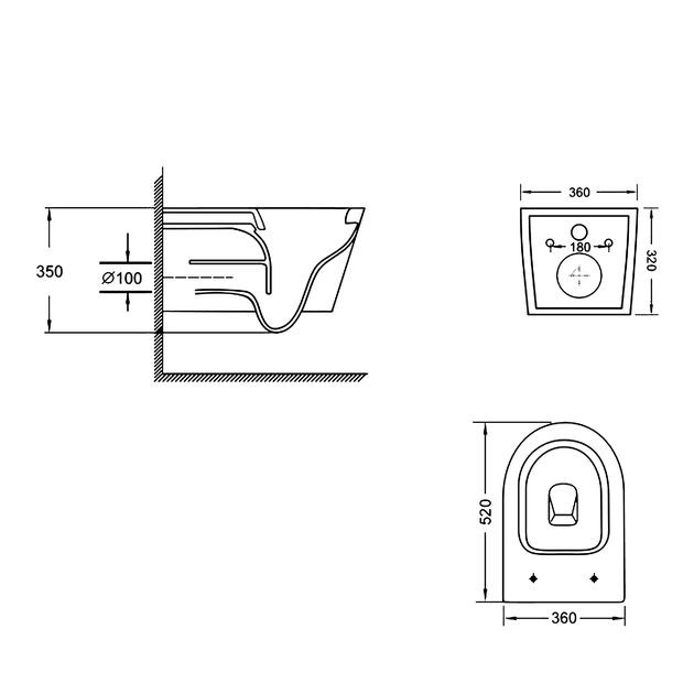 Унитаз подвесной Qtap Swan безободковый с сиденьем Soft-close QT16335180W, фото , зображення 2 | SNABZHENIE.com.ua Унитаз подвесной Qtap Swan безободковый с сиденьем Soft-close QT16335180W, фото , зображення 2 | SNABZHENIE.com.ua