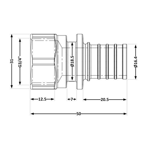Переходних под натяжную гильзу Icma №1033 d20х2,8-3/4"В 851033AEGW05, фото , зображення 2 | SNABZHENIE.com.ua Переходних под натяжную гильзу Icma №1033 d20х2,8-3/4"В 851033AEGW05, фото , зображення 2 | SNABZHENIE.com.ua