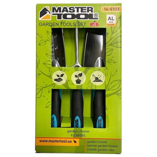 Набор садового инструмента MASTERTOOL Garden ALU 3 шт 14-6103, фото , изображение 2 | SNABZHENIE.com.ua