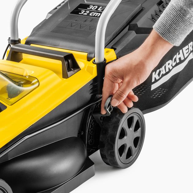 Karcher Газонокосарка акумуляторна LMO 2-18 Battery 18В 32см акб 1х5А·год 25-60мм, фото , изображение 5 | SNABZHENIE.com.ua Karcher Газонокосарка акумуляторна LMO 2-18 Battery 18В 32см акб 1х5А·год 25-60мм, фото , изображение 5 | SNABZHENIE.com.ua