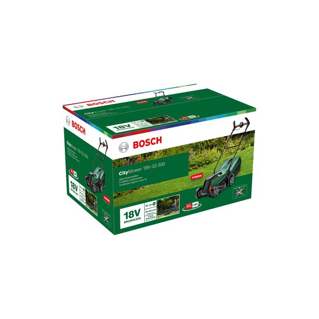 Bosch Газонокосарка акумуляторна CityMower 18V-32-300 18В 32см 31л 30-60мм 8.8кг без АКБ і ЗП, фото , зображення 10 | SNABZHENIE.com.ua Bosch Газонокосарка акумуляторна CityMower 18V-32-300 18В 32см 31л 30-60мм 8.8кг без АКБ і ЗП, фото , зображення 10 | SNABZHENIE.com.ua