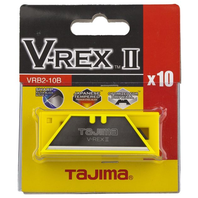 Лезвия для ножа TAJIMA (Япония) V-REX Razar Black трапециевидные черные 10 шт, фото  | SNABZHENIE.com.ua