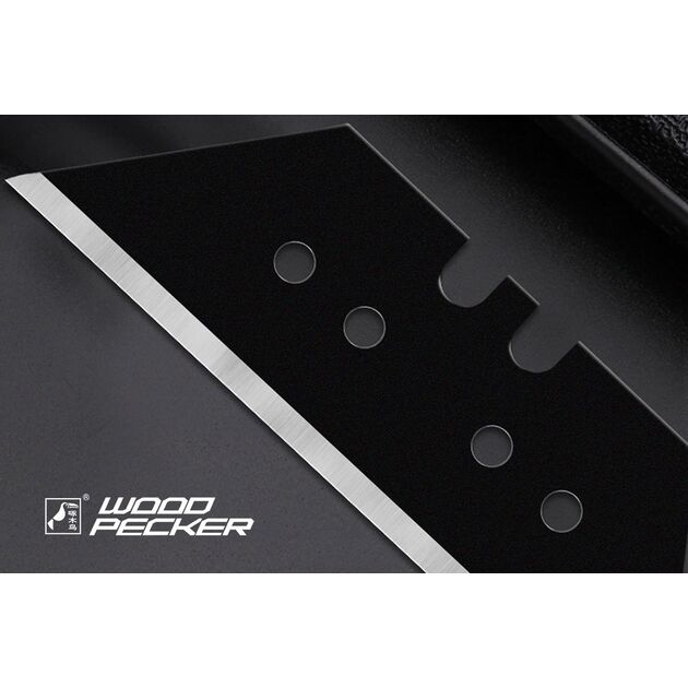 Лезвие трапеция черное Woodpeсker  с отверстиями 10 шт. FD-506A, фото , зображення 4 | SNABZHENIE.com.ua Лезвие трапеция черное Woodpeсker  с отверстиями 10 шт. FD-506A, фото , зображення 4 | SNABZHENIE.com.ua