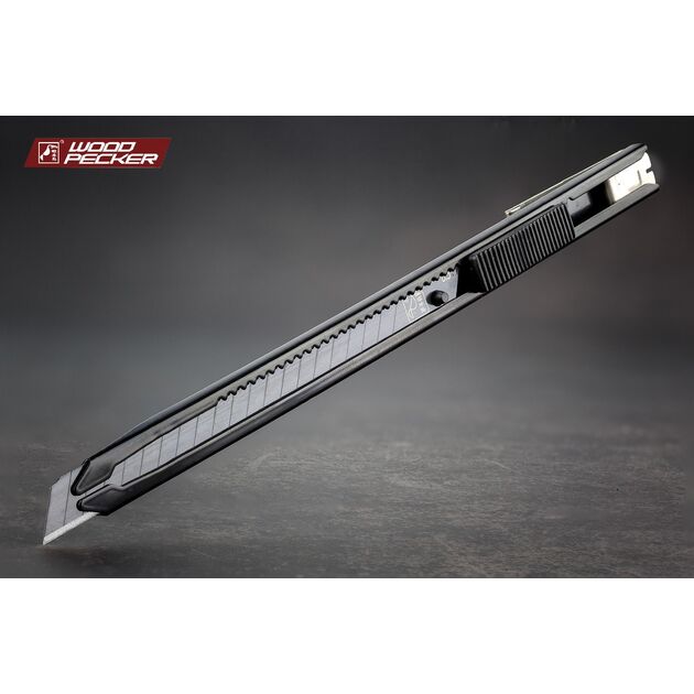 Нож строительный 9мм удлиненный Woodpecker автофиксатор FD-707L, фото  | SNABZHENIE.com.ua