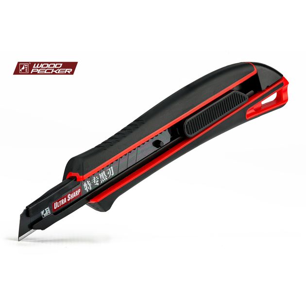 Нож строительный 9мм автофиксатор Woodpecker FD-711, фото , зображення 4 | SNABZHENIE.com.ua Нож строительный 9мм автофиксатор Woodpecker FD-711, фото , зображення 4 | SNABZHENIE.com.ua