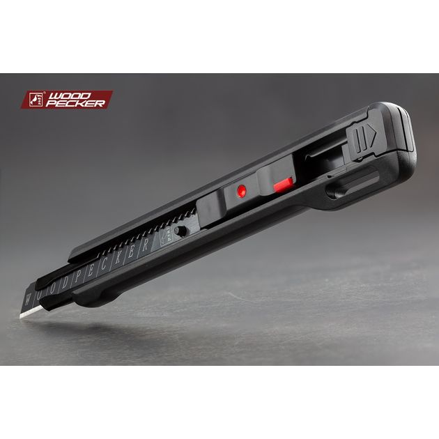 Нож строительный 9мм автофиксатор + стопор Woodpecker FD-713, фото , зображення 3 | SNABZHENIE.com.ua Нож строительный 9мм автофиксатор + стопор Woodpecker FD-713, фото , зображення 3 | SNABZHENIE.com.ua