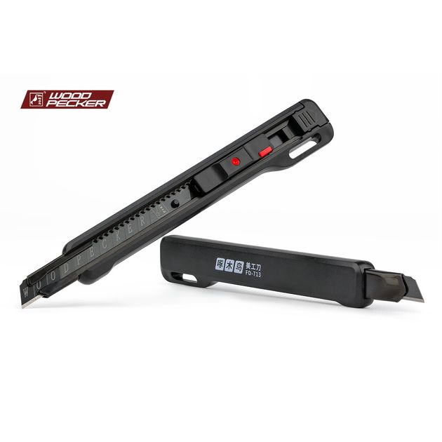 Нож строительный 9мм автофиксатор + стопор Woodpecker FD-713, фото , зображення 7 | SNABZHENIE.com.ua Нож строительный 9мм автофиксатор + стопор Woodpecker FD-713, фото , зображення 7 | SNABZHENIE.com.ua