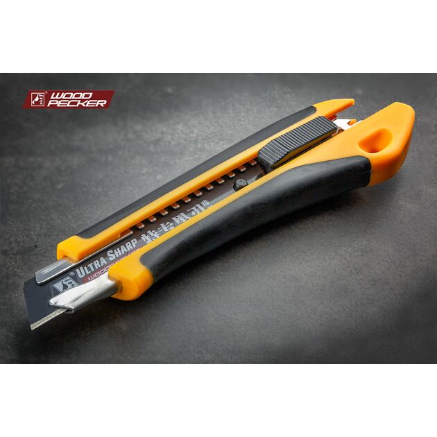 Нож строительный 18мм автофиксатор Woodpecker FD-785, фото , изображение 2 | SNABZHENIE.com.ua Нож строительный 18мм автофиксатор Woodpecker FD-785, фото , изображение 2 | SNABZHENIE.com.ua