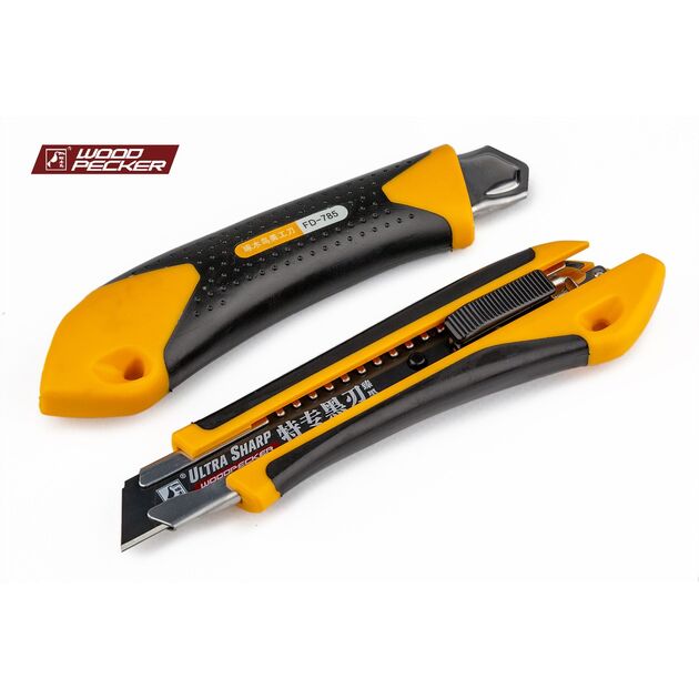 Нож строительный 18мм автофиксатор Woodpecker FD-785, фото , изображение 7 | SNABZHENIE.com.ua Нож строительный 18мм автофиксатор Woodpecker FD-785, фото , изображение 7 | SNABZHENIE.com.ua