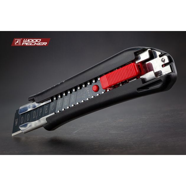 Нож строительный 18мм автофиксатор Woodpecker  FD-7810, фото , изображение 2 | SNABZHENIE.com.ua Нож строительный 18мм автофиксатор Woodpecker  FD-7810, фото , изображение 2 | SNABZHENIE.com.ua