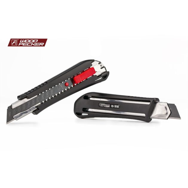 Нож строительный 18мм автофиксатор Woodpecker  FD-7810, фото , изображение 7 | SNABZHENIE.com.ua Нож строительный 18мм автофиксатор Woodpecker  FD-7810, фото , изображение 7 | SNABZHENIE.com.ua