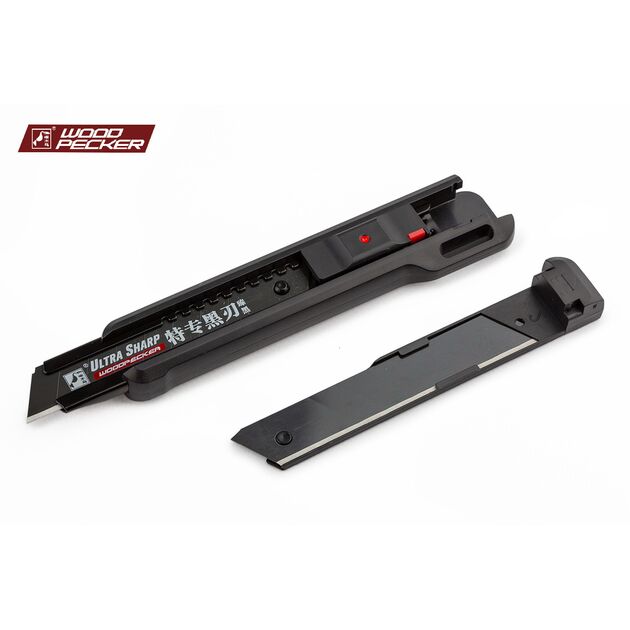 Нож строительный 18мм автофиксатор + стопор Woodpecker FD-7822, фото , изображение 4 | SNABZHENIE.com.ua Нож строительный 18мм автофиксатор + стопор Woodpecker FD-7822, фото , изображение 4 | SNABZHENIE.com.ua