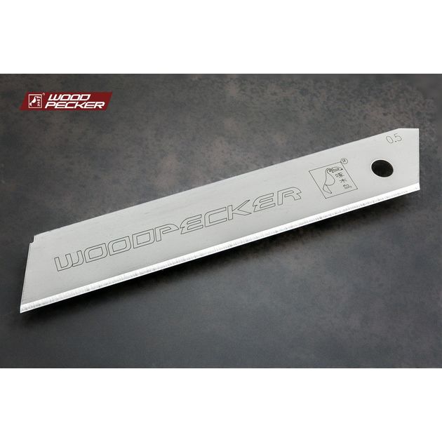 Лезвия для ножа 18мм без сегментные Woodpecker серые 10шт  FD-17, фото  | SNABZHENIE.com.ua