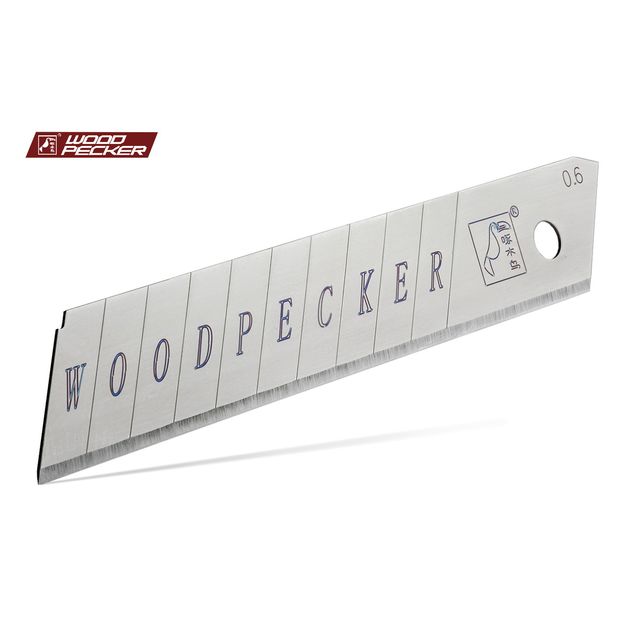 Лезвия для ножа 18мм Woodpecker утолщенные серые 10шт  FD-27, фото , зображення 5 | SNABZHENIE.com.ua Лезвия для ножа 18мм Woodpecker утолщенные серые 10шт  FD-27, фото , зображення 5 | SNABZHENIE.com.ua