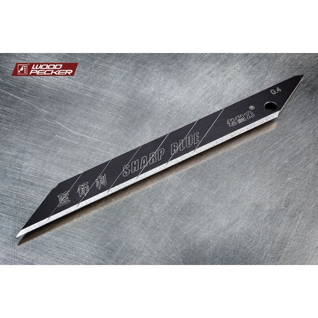 Лезвия для канцелярского ножа 9мм черные  угол 30° Woodpecker 10шт  FD-BS40A, фото , зображення 3 | SNABZHENIE.com.ua Лезвия для канцелярского ножа 9мм черные  угол 30° Woodpecker 10шт  FD-BS40A, фото , зображення 3 | SNABZHENIE.com.ua