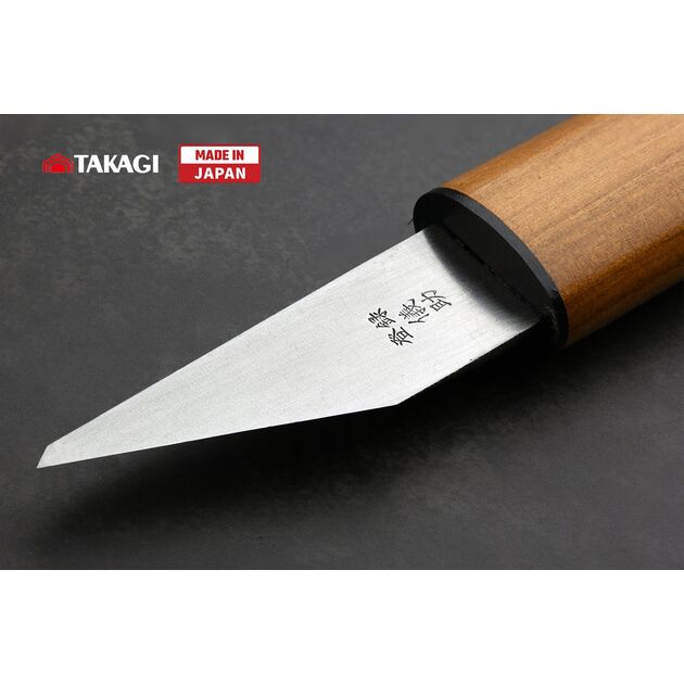 Нож для резьбы по дереву TAKAGI Kiridashi (Япония)  75 мм, фото , изображение 3 | SNABZHENIE.com.ua Нож для резьбы по дереву TAKAGI Kiridashi (Япония)  75 мм, фото , изображение 3 | SNABZHENIE.com.ua