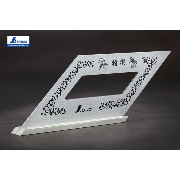 Столярный угольник 170х62 мм SHINWA (Япония) 45° нержавеющая сталь, фото , зображення 4 | SNABZHENIE.com.ua
