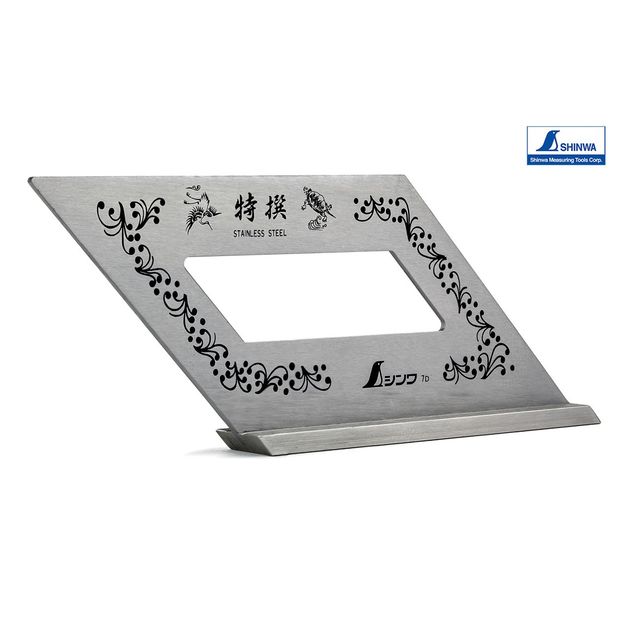 Столярный угольник 170х62 мм SHINWA (Япония) 45° нержавеющая сталь, фото , зображення 9 | SNABZHENIE.com.ua