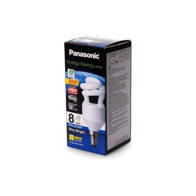Panasonic 8W (40W) 6500K E14, фото , зображення 2 | SNABZHENIE.com.ua