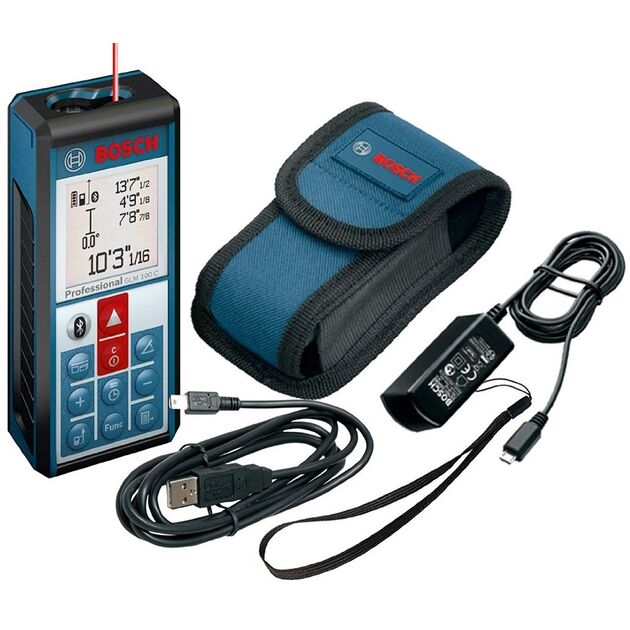 Bosch GLM 80 + автомобiльний зарядний пристрiй, фото , изображение 3 | SNABZHENIE.com.ua