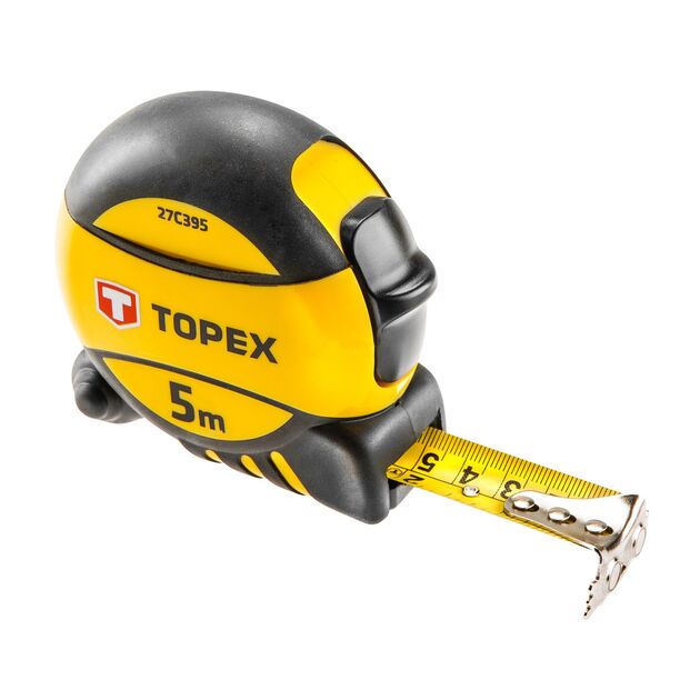 Рулетка TOPEX 27C395, стальная лента 5 м, ширина 19 мм, фото  | SNABZHENIE.com.ua