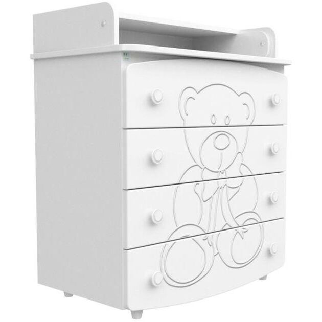 Veres Комод-пеленатор Білий (декор ведмедик), фото , зображення 2 | SNABZHENIE.com.ua Veres Комод-пеленатор Білий (декор ведмедик), фото , зображення 2 | SNABZHENIE.com.ua