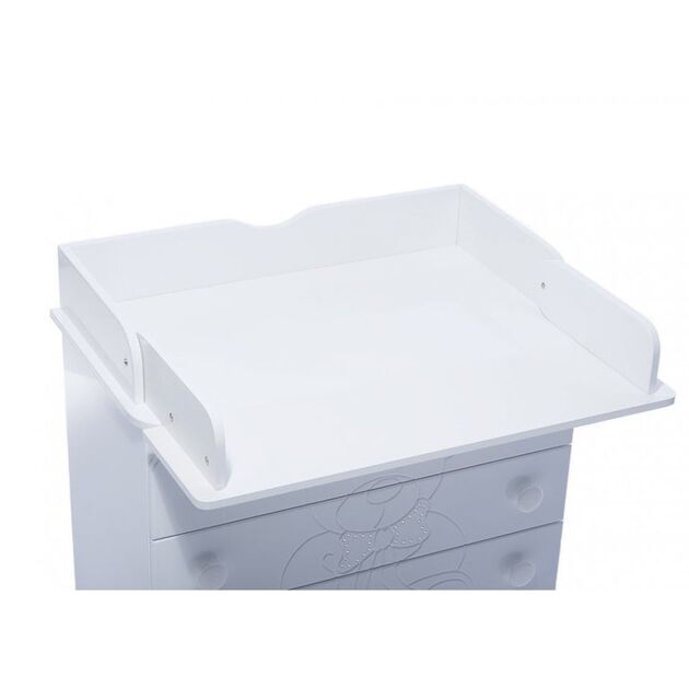 Veres Комод-пеленатор Білий (декор ведмедик зі стразами), фото , изображение 4 | SNABZHENIE.com.ua Veres Комод-пеленатор Білий (декор ведмедик зі стразами), фото , изображение 4 | SNABZHENIE.com.ua