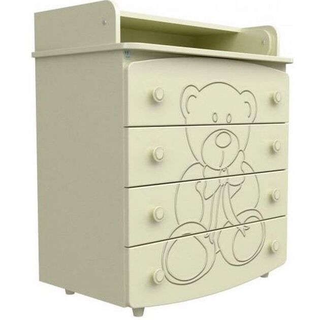 Veres Комод-пеленатор Слонова кістка (декор ведмедик), фото , изображение 2 | SNABZHENIE.com.ua Veres Комод-пеленатор Слонова кістка (декор ведмедик), фото , изображение 2 | SNABZHENIE.com.ua