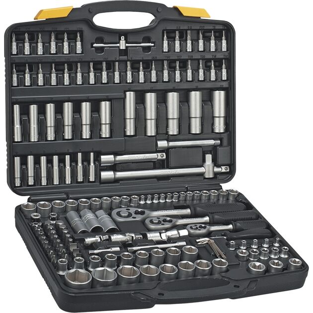 Topex 38D687 Набiр змiнних головок та насадок 1/4", 3/8", 1/2", 150 шт., фото  | SNABZHENIE.com.ua