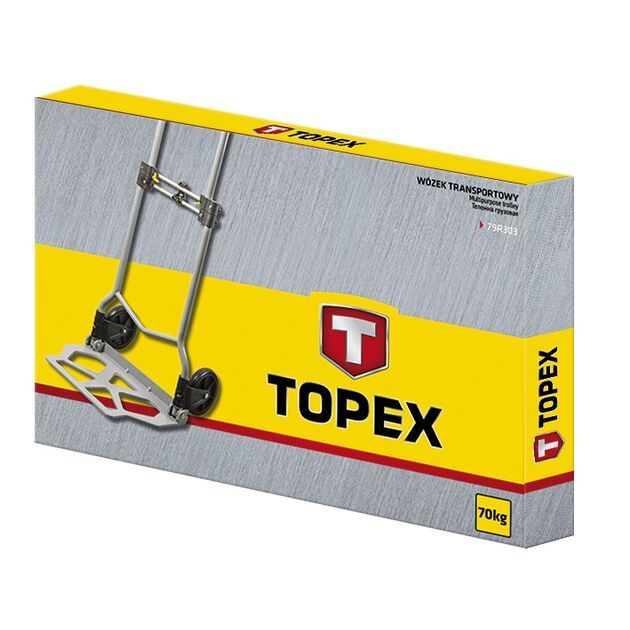 Topex 79R303 Вiзок вантажний, до 80 кг, 45x49х110 см, 5,2 кг., фото , зображення 3 | SNABZHENIE.com.ua Topex 79R303 Вiзок вантажний, до 80 кг, 45x49х110 см, 5,2 кг., фото , зображення 3 | SNABZHENIE.com.ua