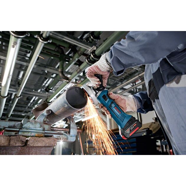 Bosch Professional GWS 18-125 V-LI акумуляторна, фото , изображение 4 | SNABZHENIE.com.ua