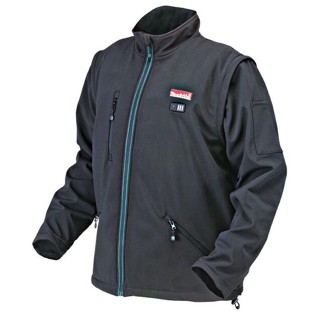 Makita DCJ200ZL Куртка з підігрівом, акумуляторна, Li-ion, 18 В CXT, L, 1,57 кг, фото  | SNABZHENIE.com.ua