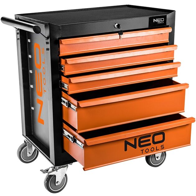 Тележка для инструментов NEO 84-224 с 5 выдвижными ящиками, фото  | SNABZHENIE.com.ua