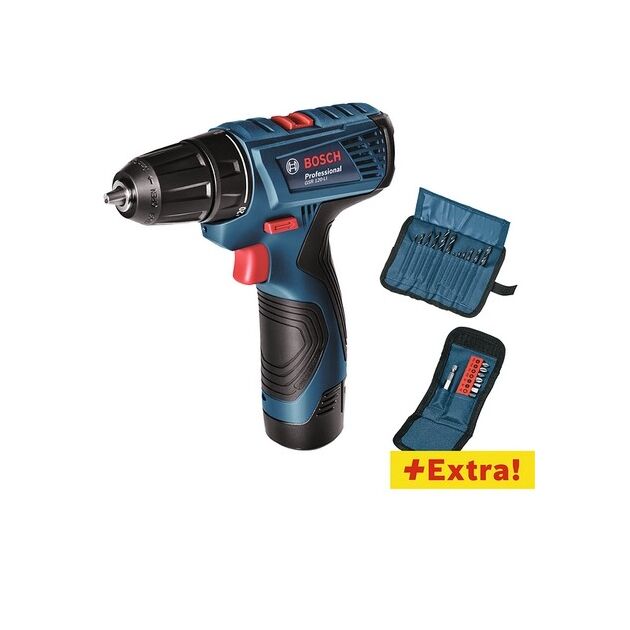 Bosch GSR 120-Li + набор 11 бит и 12 сверел, фото  | SNABZHENIE.com.ua