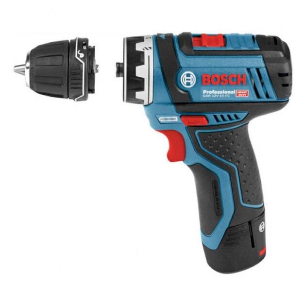 Bosch Professional GSR 12V-15 FC, 12В, 2х2.0Ач, Li-On акумуляторна, фото , изображение 3 | SNABZHENIE.com.ua