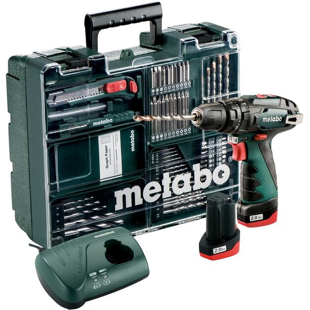 Metabo PowerMaxx SB Basic ударна 10.8V 2x2Ah, з / у, кофр, набір, фото , изображение 2 | SNABZHENIE.com.ua