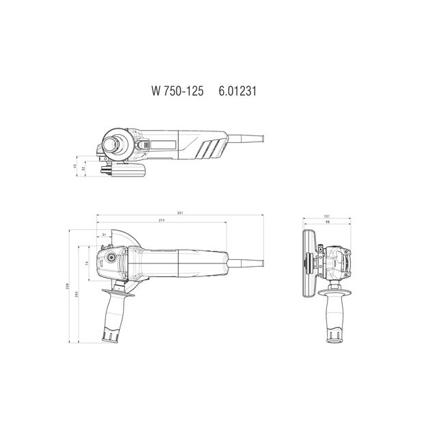 Metabo W 750-125 кутова, фото , изображение 3 | SNABZHENIE.com.ua Metabo W 750-125 кутова, фото , изображение 3 | SNABZHENIE.com.ua