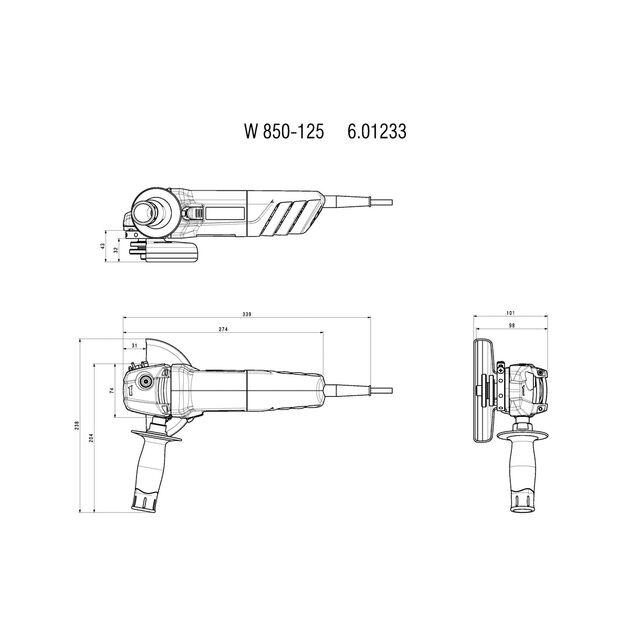 Metabo W 850-125 кутова, фото , изображение 3 | SNABZHENIE.com.ua Metabo W 850-125 кутова, фото , изображение 3 | SNABZHENIE.com.ua
