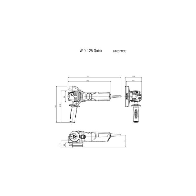 Metabo W 9-125 Quick кутова, фото , изображение 3 | SNABZHENIE.com.ua Metabo W 9-125 Quick кутова, фото , изображение 3 | SNABZHENIE.com.ua