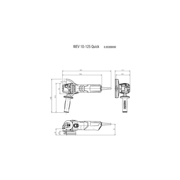 Metabo WEV 10-125 Quick кутова, фото , изображение 4 | SNABZHENIE.com.ua