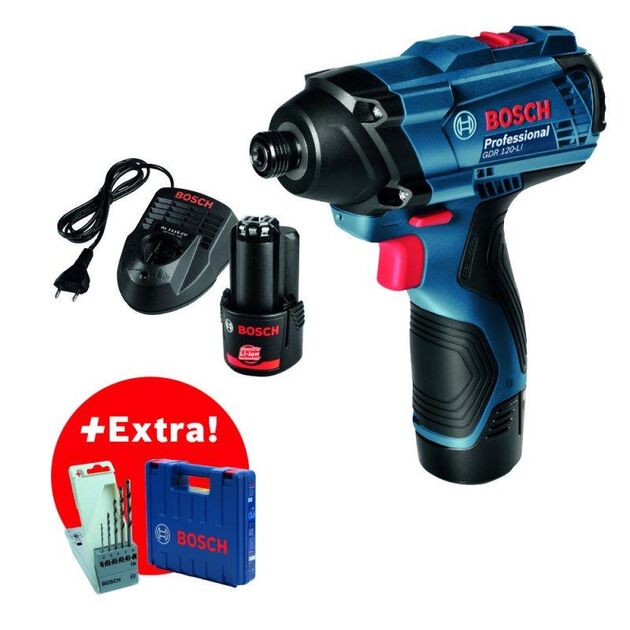Bosch GDR 120-Li Professional + Набор из 5 HSS-G сверл, фото , изображение 3 | SNABZHENIE.com.ua
