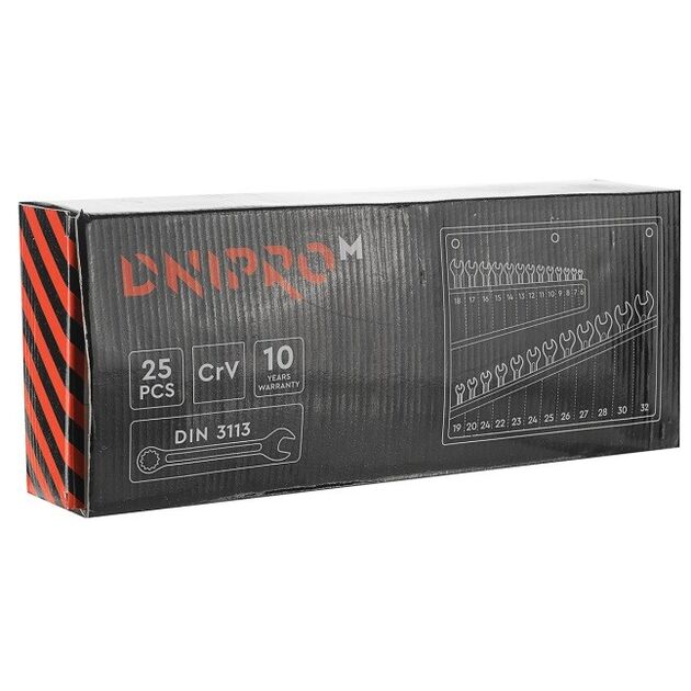 Dnipro-M Набор ключей рожково-накидных (25 шт.) (6-32 мм), фото , зображення 5 | SNABZHENIE.com.ua