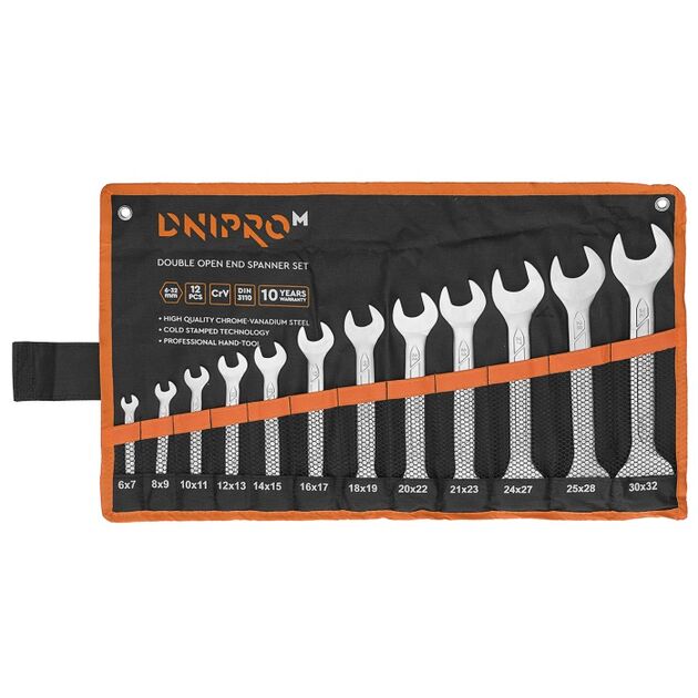 Dnipro-M Набор ключей рожковых (12 шт.), фото , зображення 2 | SNABZHENIE.com.ua