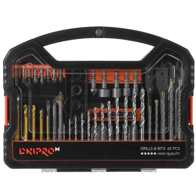 Dnipro-M Набор сверл и бит PROFESSIONAL (62 шт.), фото , зображення 2 | SNABZHENIE.com.ua