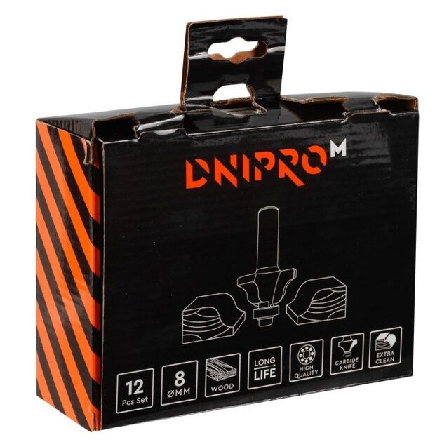 Dnipro-M Набор фрез по дереву PROFESSIONAL хвостовик 8 мм, фото , зображення 5 | SNABZHENIE.com.ua