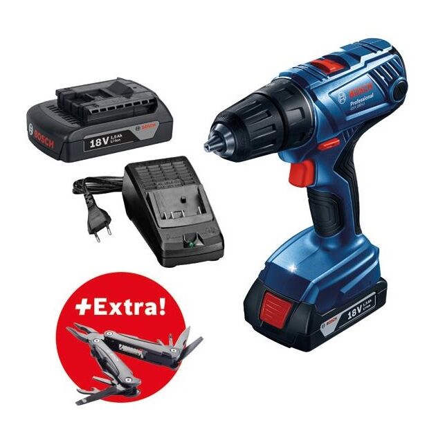 Bosch Professional GSR 180-LI + мультитул, фото , изображение 3 | SNABZHENIE.com.ua
